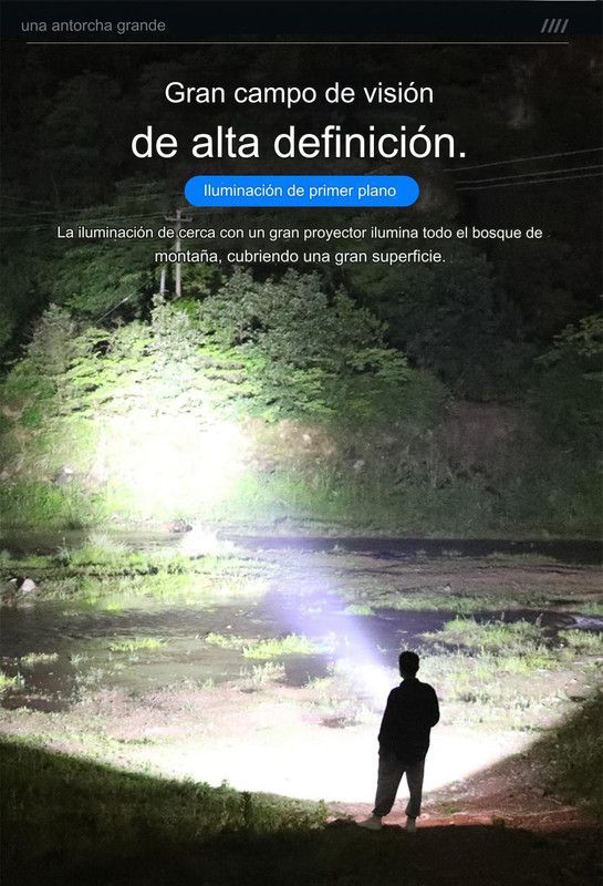 Linterna Alta Potencia Led Portatil Exteriores Lau-4