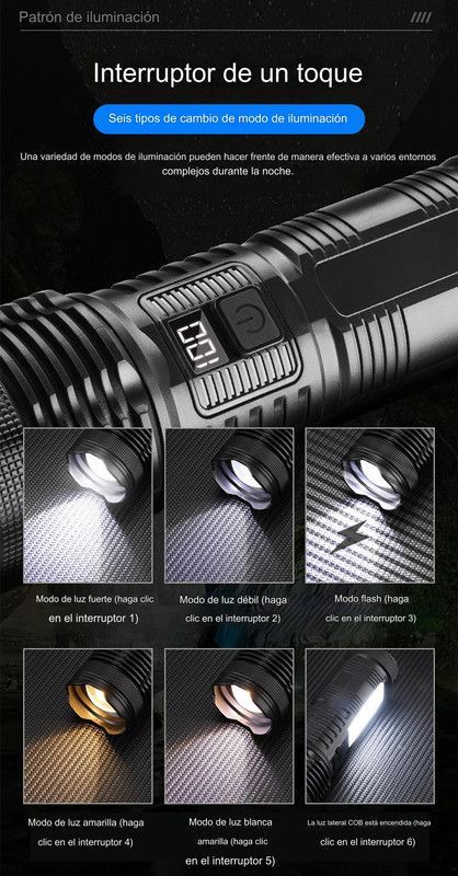Linterna Alta Potencia Led Portatil Exteriores Lau-5