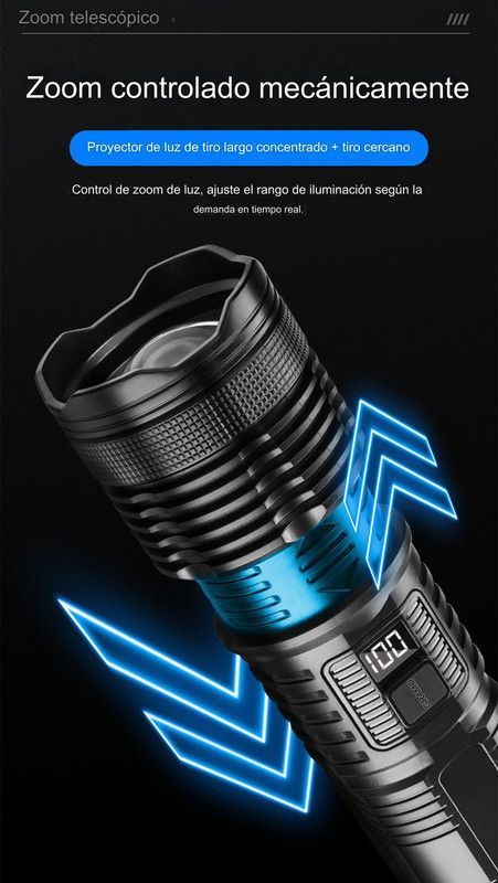 Linterna Alta Potencia Led Portatil Exteriores Lau-6