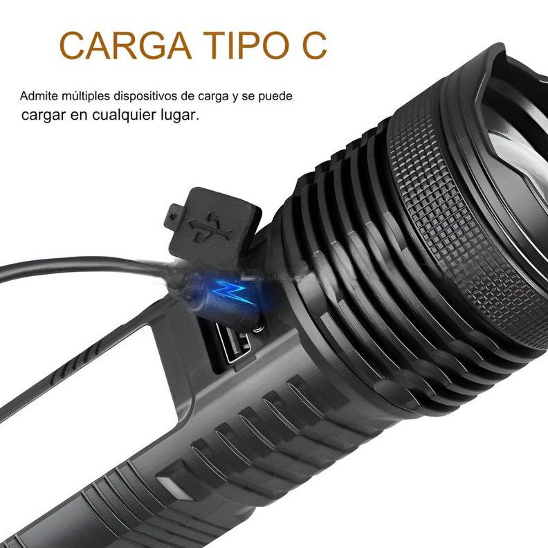 Linterna Alta Potencia Led Portatil Exteriores Lau-7