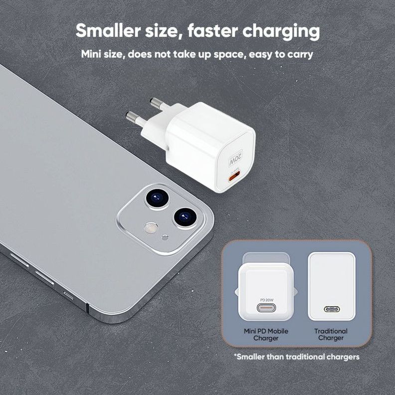 Cargador Adaptador Corriente USB-C Carga Rapida Lau-5