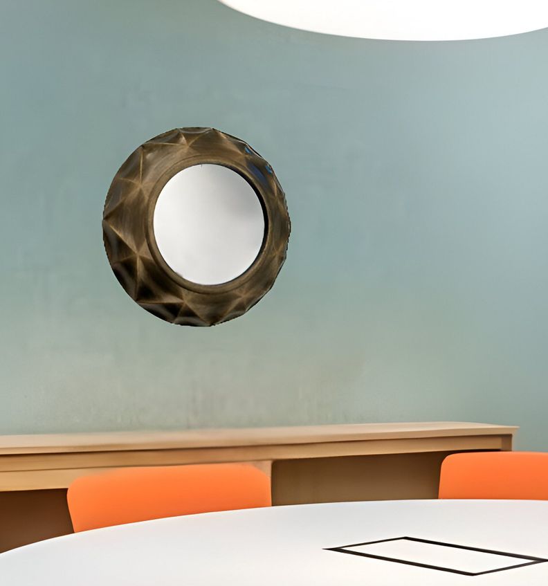Espejo Pared Redondo Tridimensional Elegante Hogar Lau-5