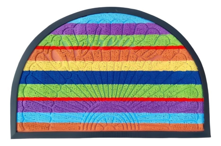 Set de 4 Alfombra Arcoiris Hogar Entrada Antideslizante Jhn-0