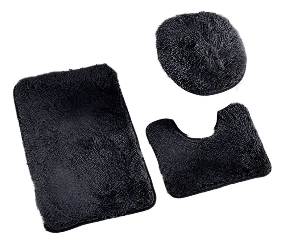 Alfombras Baño 3 Piezas Suave Antideslizante Jhn-1