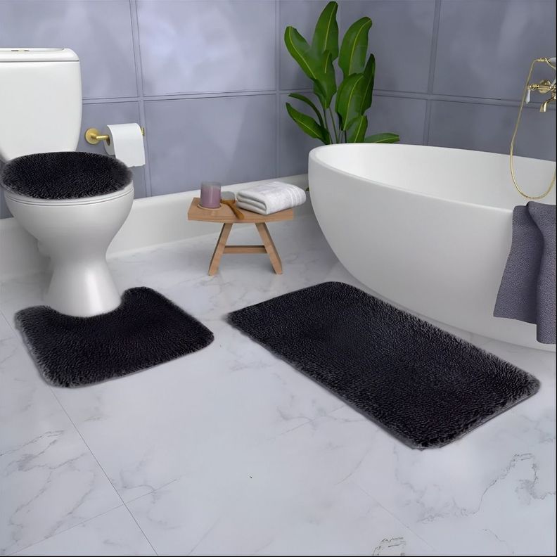 Alfombras Baño 3 Piezas Suave Antideslizante Jhn-4