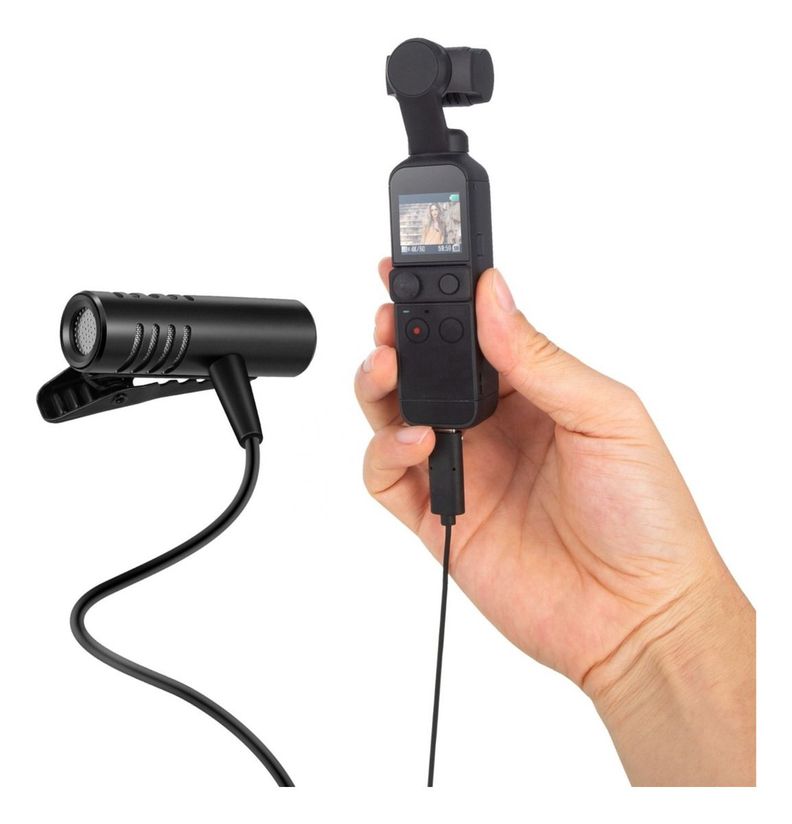 MICRÓFONO DIGITAL USB Tipo C Solapa Estabilizador de Video-1