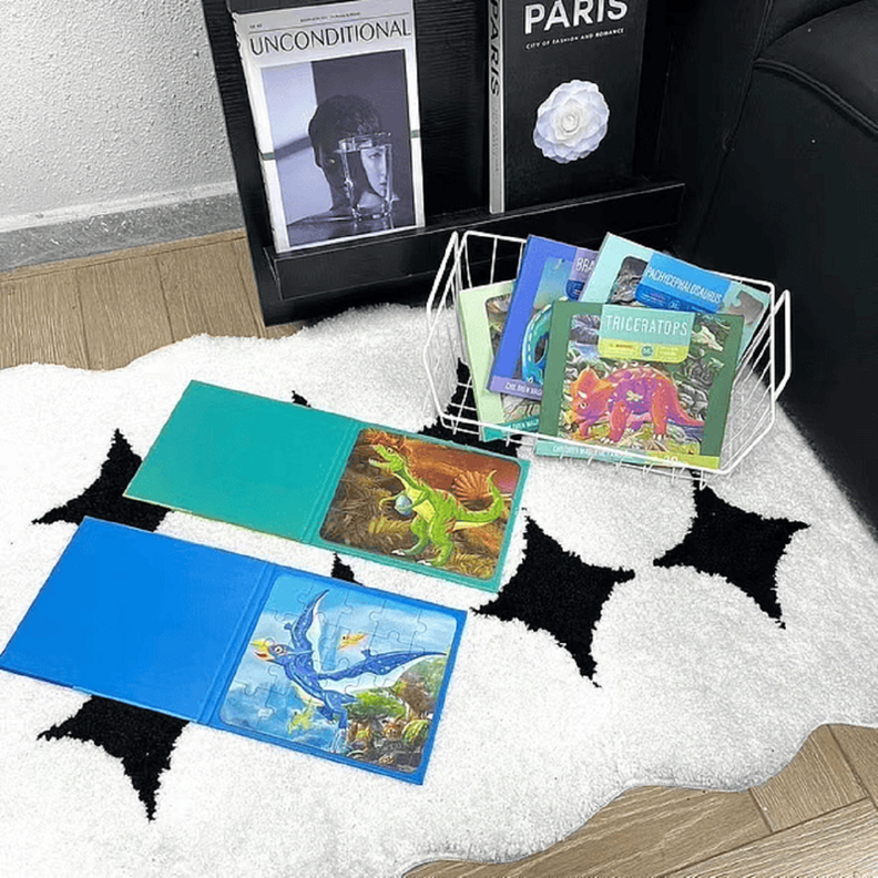 Set 3 Juguete Puzzle Rompecabeza Dinosurio Iman Niños Lau-6