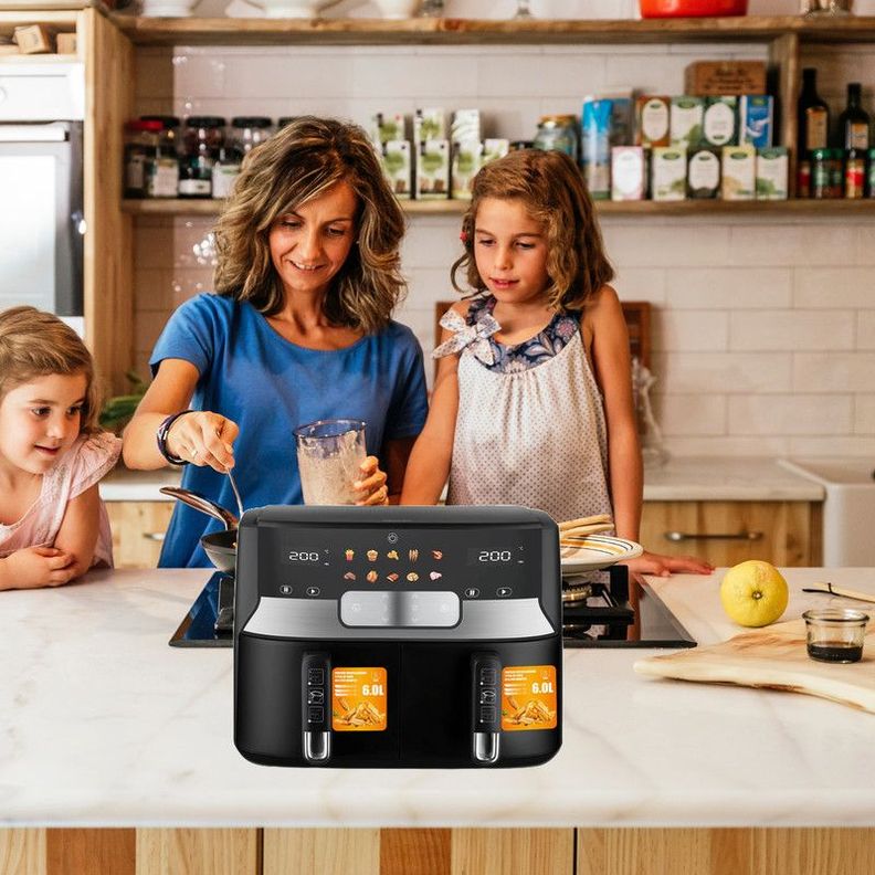 Freidora Aire 12L Doble Cesta Tecnologia Digital Cocina Lau-8