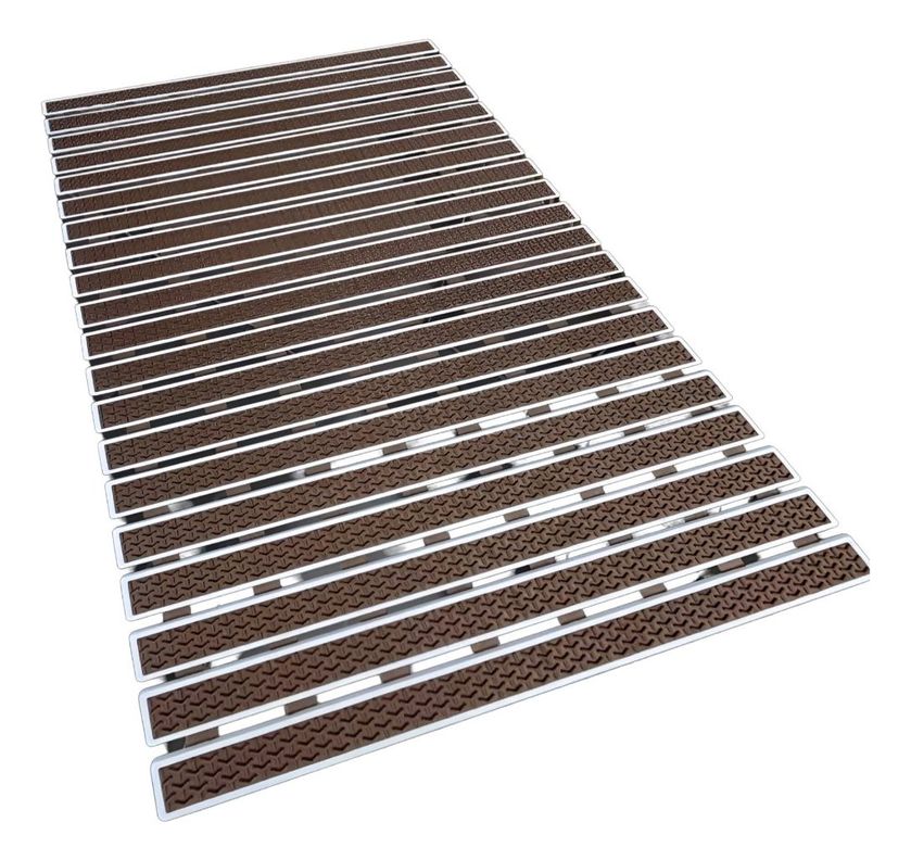 Alfombra Baño Ducha Plegable Antideslizante Marrón Jhn-0