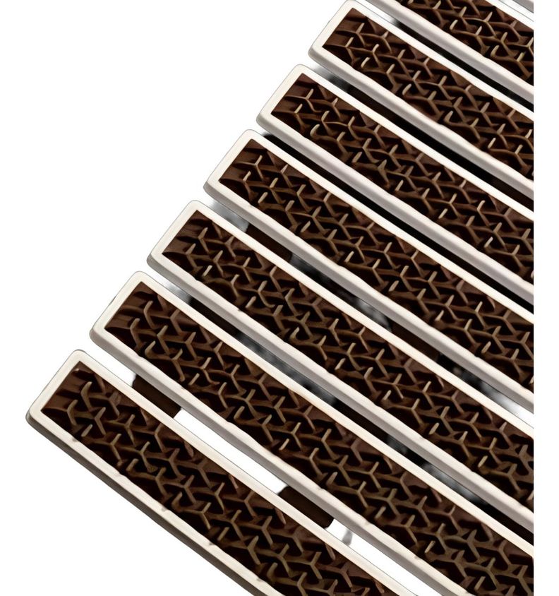 Alfombra Baño Ducha Plegable Antideslizante Marrón Jhn-1
