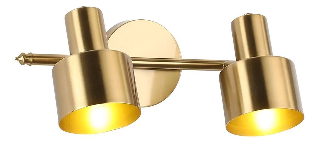 Lámpara Pared Techo Dorado 2 Luces LED Ajustable Jhn-7
