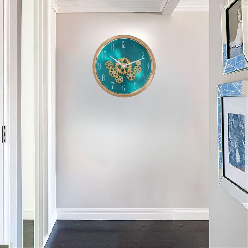 Reloj Pared Engranajes Móviles Silencioso Decorativo Jhn-6