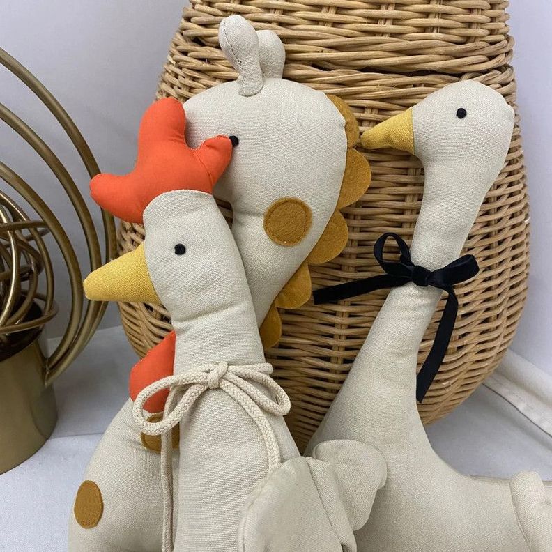 Muñeco Juguete Apego Gallo Ganso Jirafa Bebes Lau-3