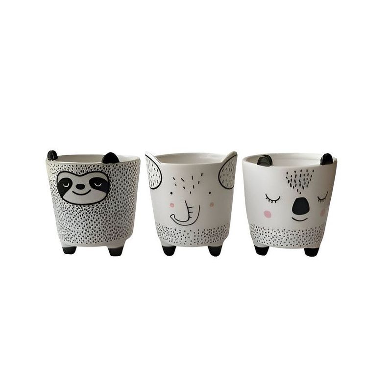 Set 2 Macetas Pequeñas Plantas Cactus Decoracion Hogar Lau-0