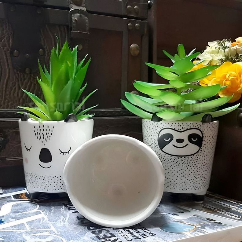 Set 2 Macetas Pequeñas Plantas Cactus Decoracion Hogar Lau-3