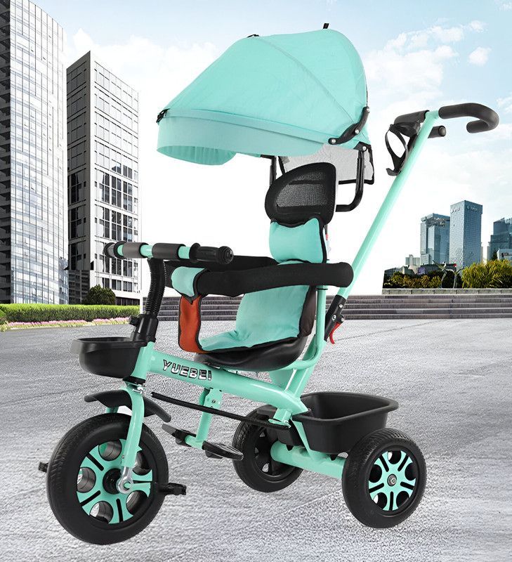 Triciclo Cochecito Moto 2 en 1 Sombrilla Ajustable Niños Lau-6