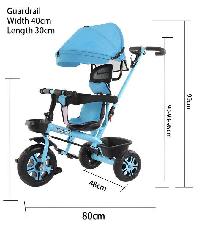 Triciclo Cochecito Moto 2 en 1 Sombrilla Ajustable Niño Lau-7