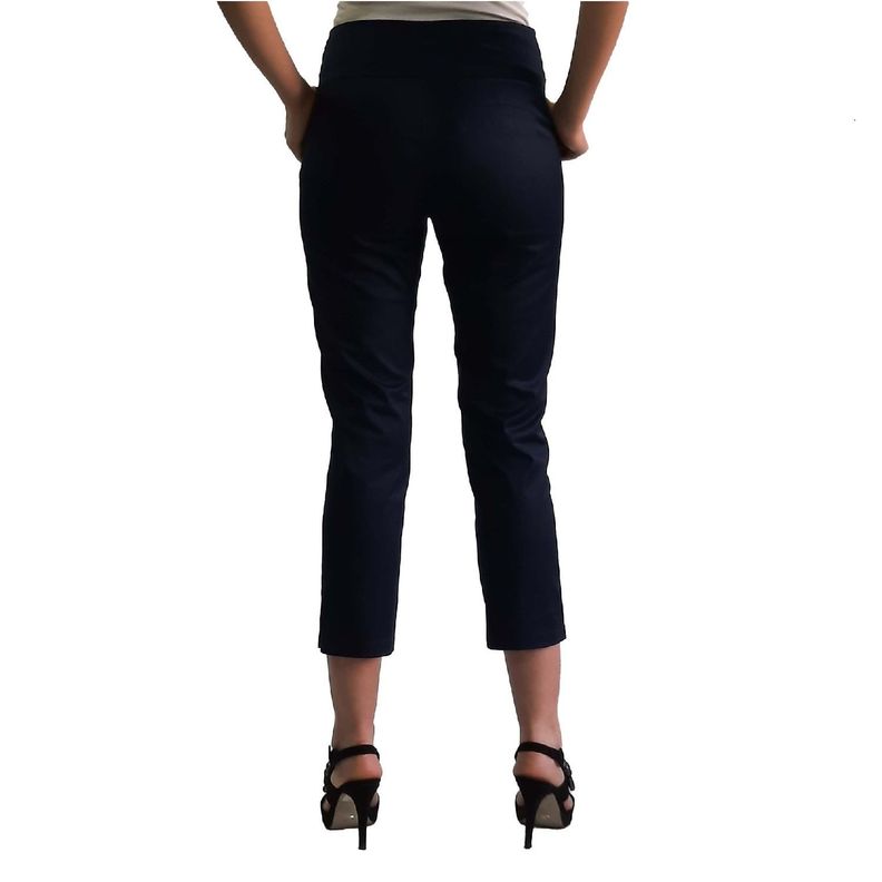 Pantalón Mujer Capri con cinturón en Gabardina Satín Spandex-2