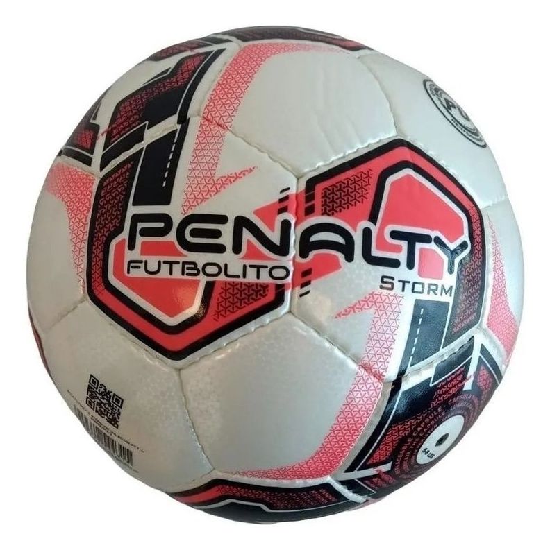 Balón de Futbolito / Baby Fútbol  Penalty Storm Bote Medio N° 4 blanco con rojo-1