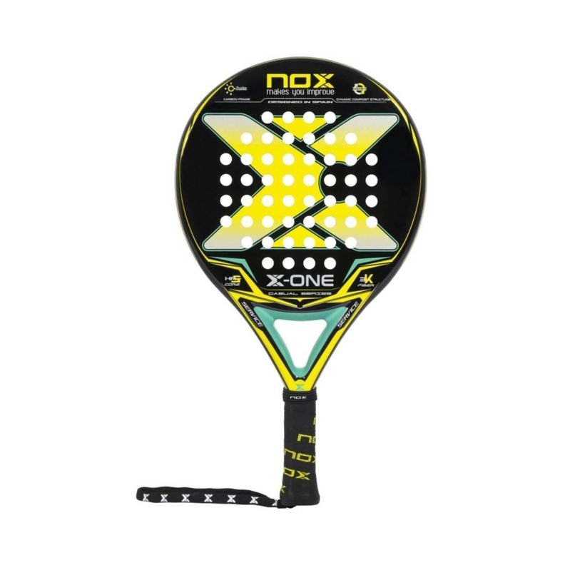 Pala Padel Nox X- One Casual Series Amarilla + Funda-1