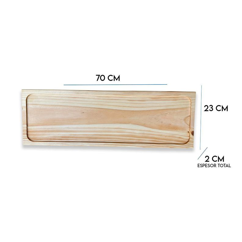Tabla De Picoteo Rectangular Modelo3 70x23x2 Cm-1