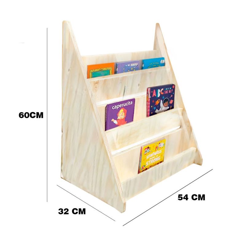 Librero Para Niños Montessori - 60x32x54 cm-1