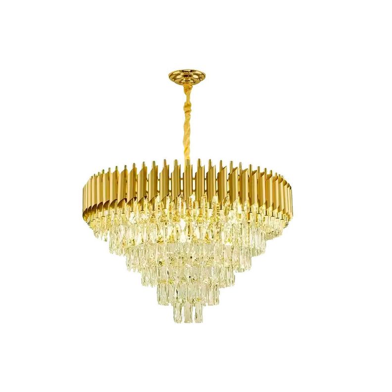 Lámpara colgante Grande de decoración clásico contemporáneo Dorado-0
