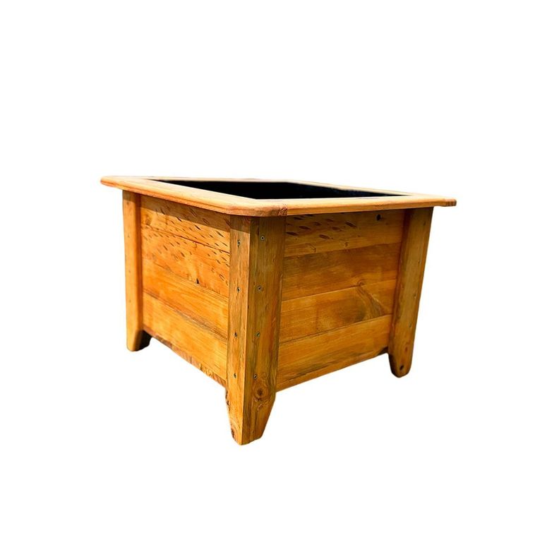 Macetero O Jardinera De Madera Color Alerce 50x50x38-0