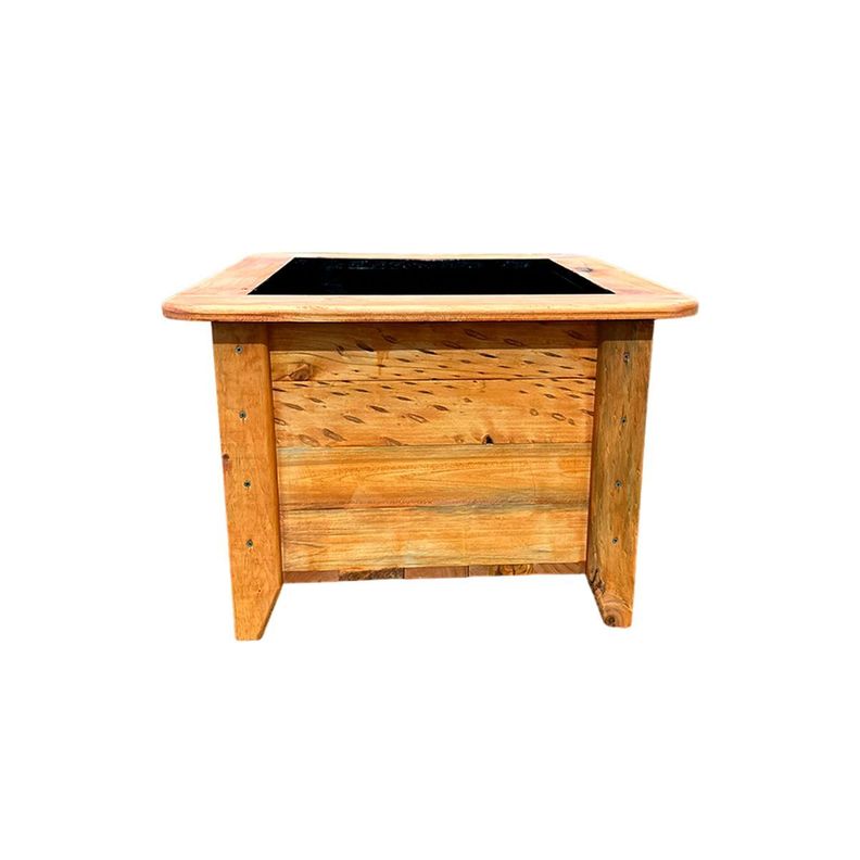 Macetero O Jardinera De Madera Color Alerce 50x50x38-1