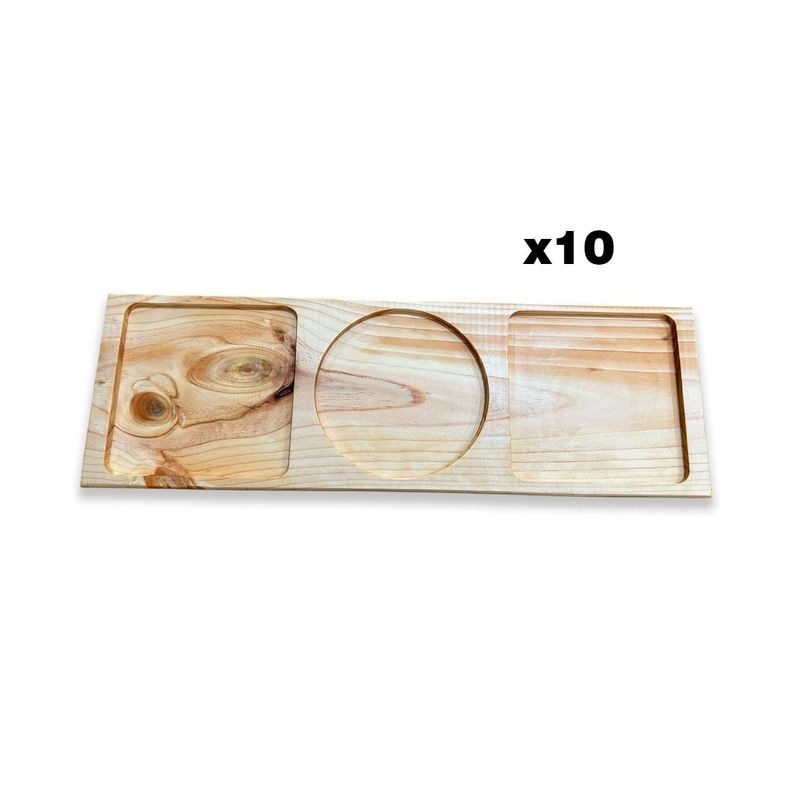 pack de 10 Tabla De Picoteo, Picadillo O Cocktail Modelo2, 70x23x2 Cm-0