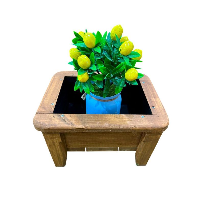Macetero O Jardinera De Madera Color Roble 31x20x18-0