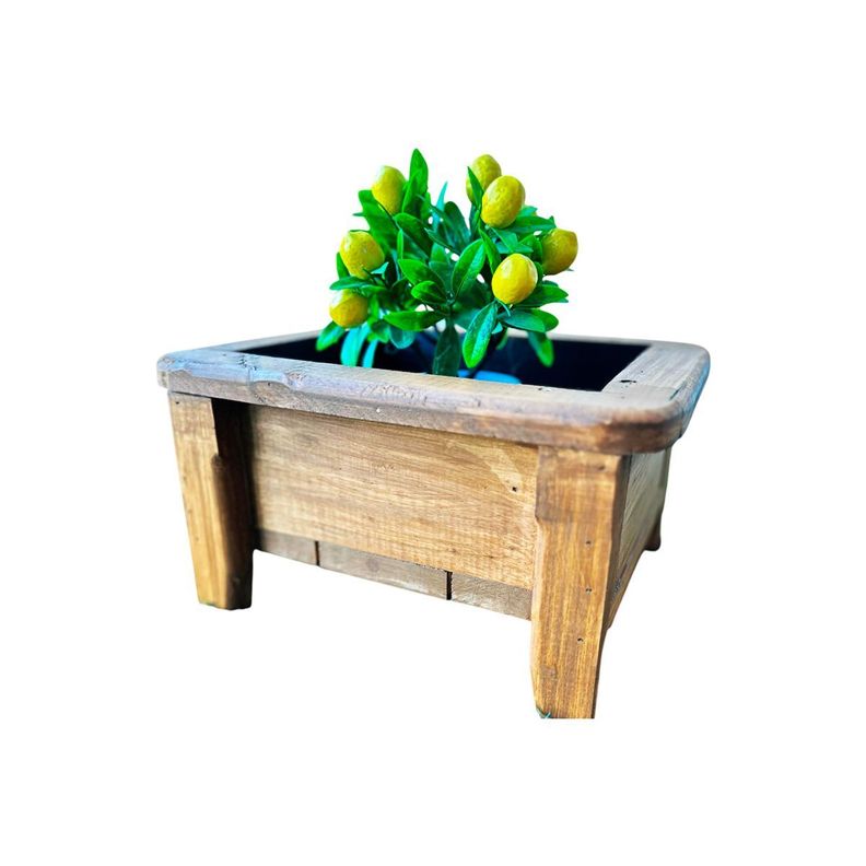Macetero O Jardinera De Madera Color Roble 31x20x18-2