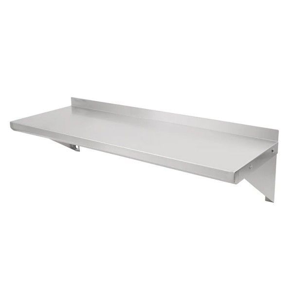 REPISA MURAL  DE ACERO INOXIDABLE 90X30X30-0