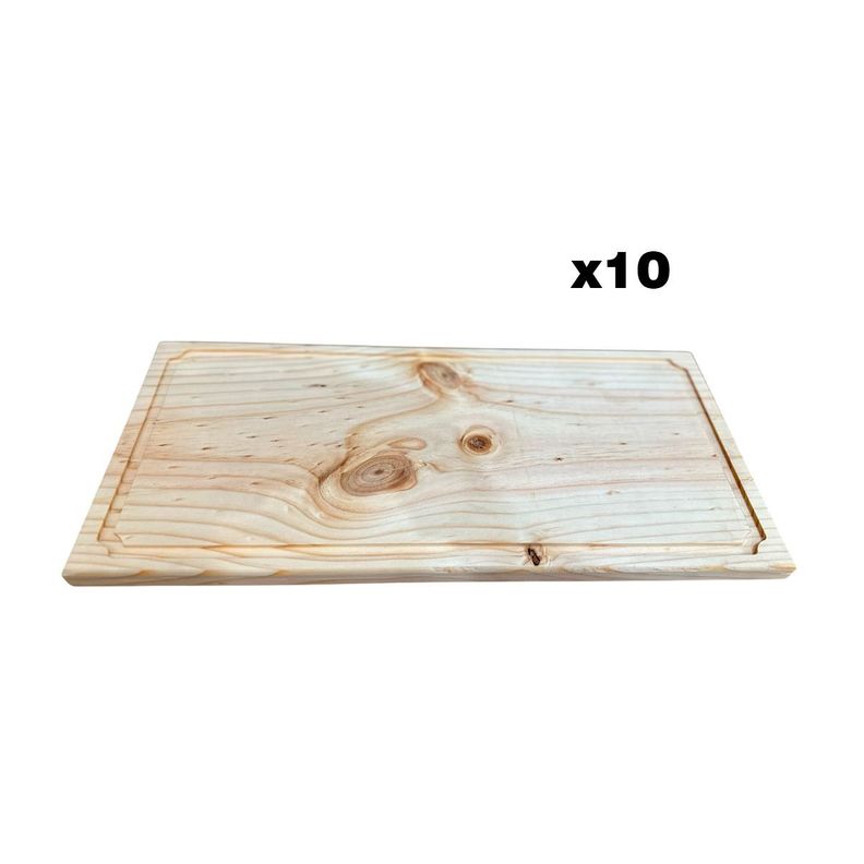 pack de 10 Tabla De Picoteo, Picadillo O Cocktail Mod1, 50x23x2 Cm-0