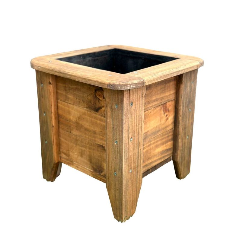 Macetero O Jardinera De Madera Color ROBLE 50x50x38-2