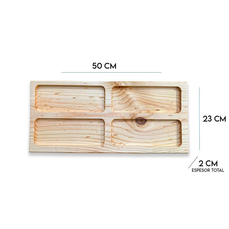pack de 10 Tabla De Picoteo,picadillo O Cocktail Mod 2, 50x23x2 Cm-1