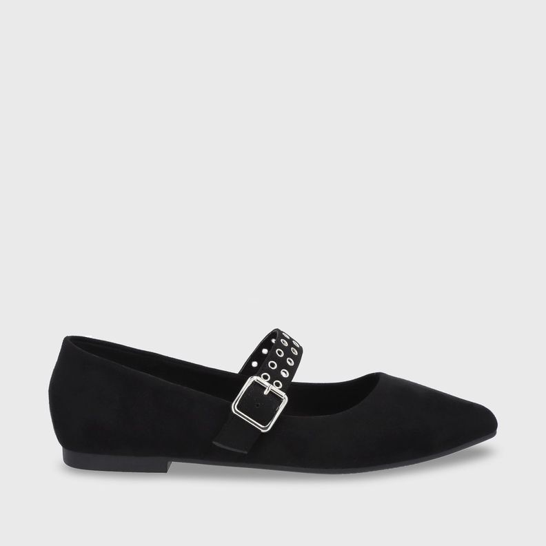 Ballerina Plano Negro Mujer 54011 Gotta