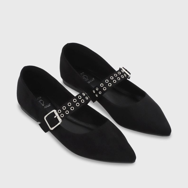Ballerina Plano Negro Mujer 54011 Gotta-2