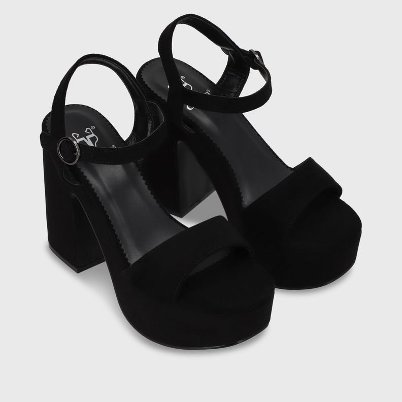 Sandalia Taco Negra  Mujer 45910 Gotta-4