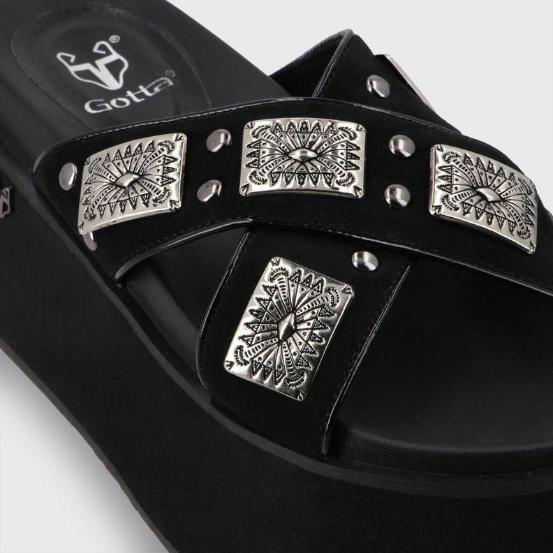Sandalia Plataforma Negro Mujer 35187 Gotta-5