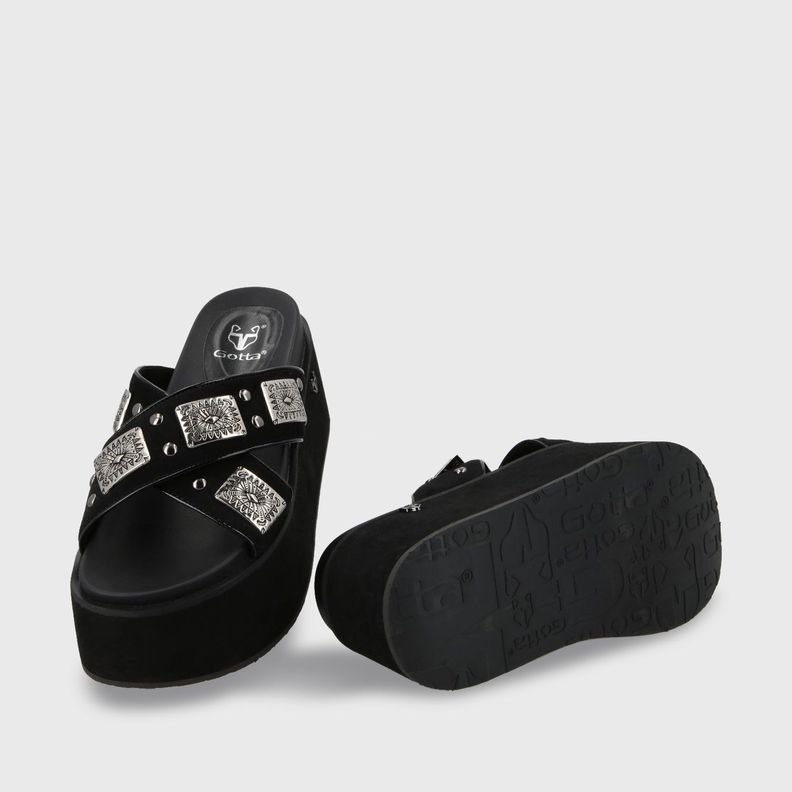 Sandalia Plataforma Negro Mujer 35187 Gotta-6