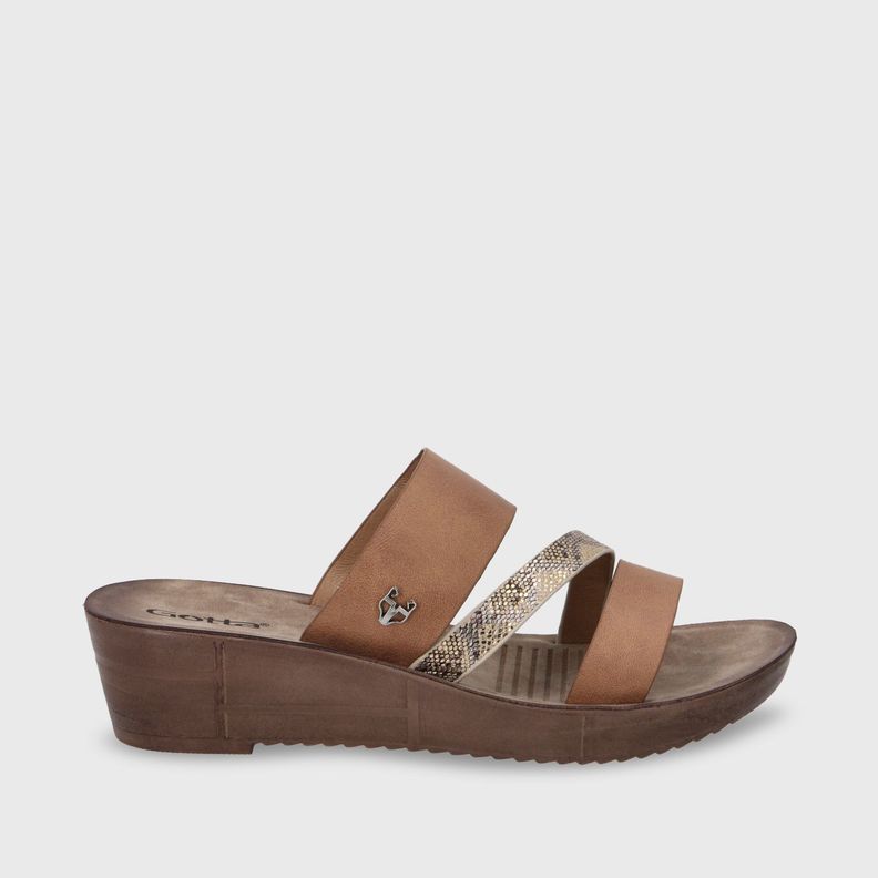 Sandalia Plataforma Dorado Mujer 13221 Gotta-0
