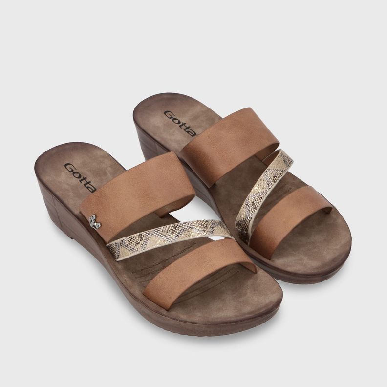 Sandalia Plataforma Dorado Mujer 13221 Gotta-2