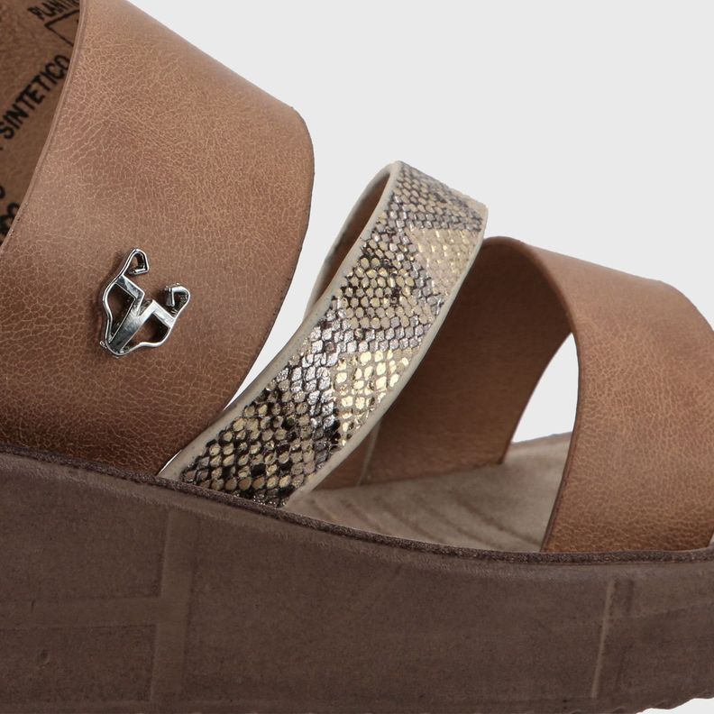 Sandalia Plataforma Dorado Mujer 13221 Gotta-5