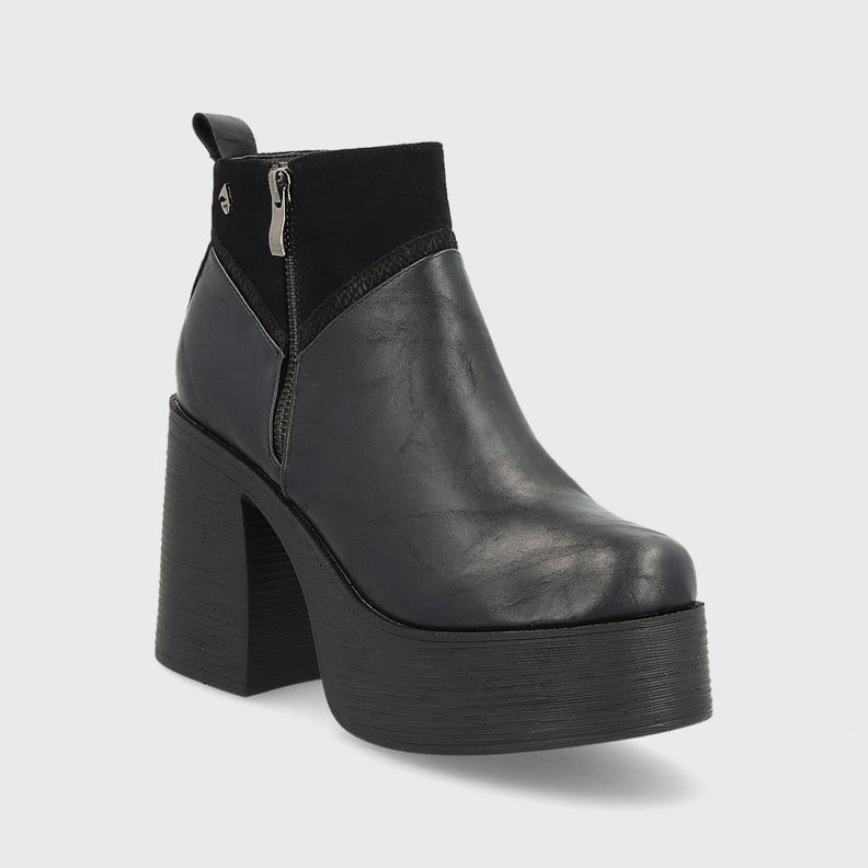 Botín Plataforma Negro Mujer 25630 Gotta-1