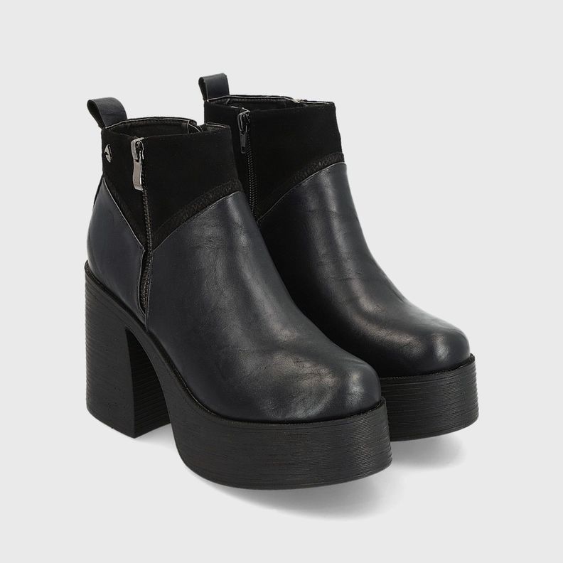 Botín Plataforma Negro Mujer 25630 Gotta-2
