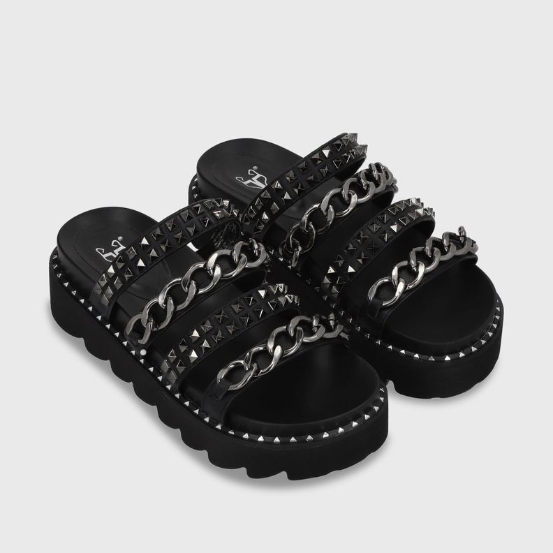 Sandalia Negra Mujer 1573A Gotta-2