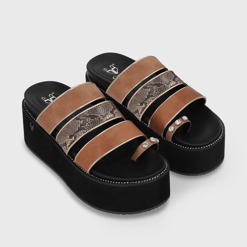 Sandalia Plataforma Beige Mujer 15662 Gotta-2