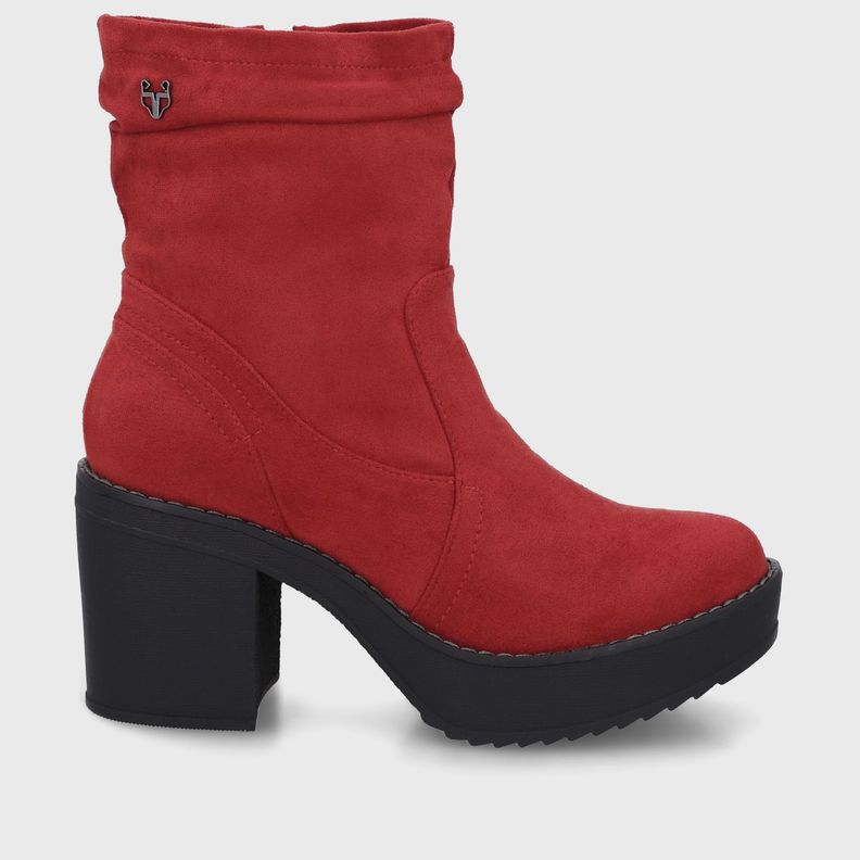 Botin Taco Rojo Mujer C7330 Gotta-0