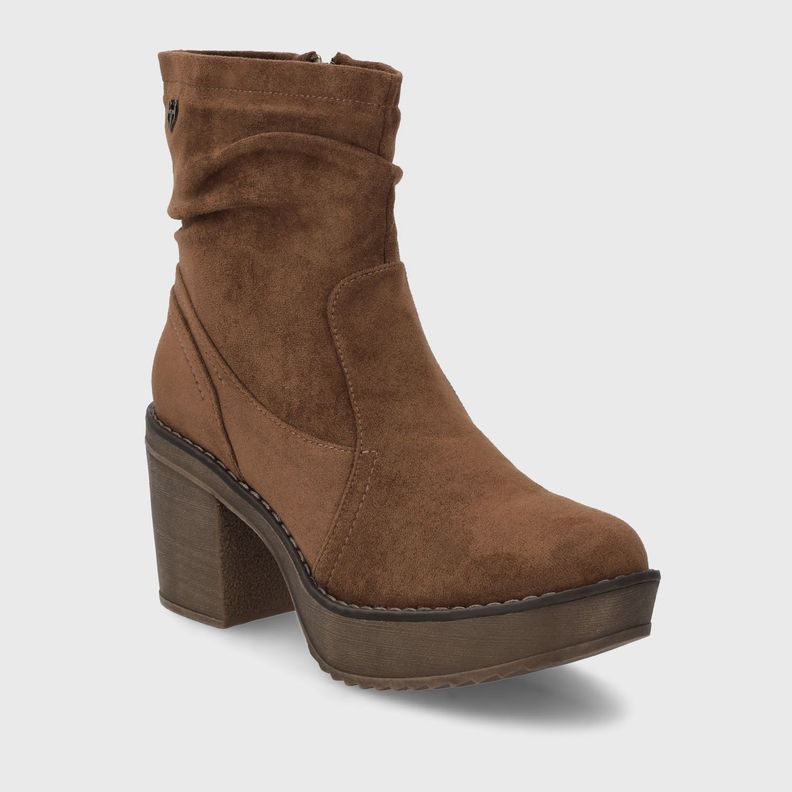 Botin Taco Café Mujer C7330 Gotta-1